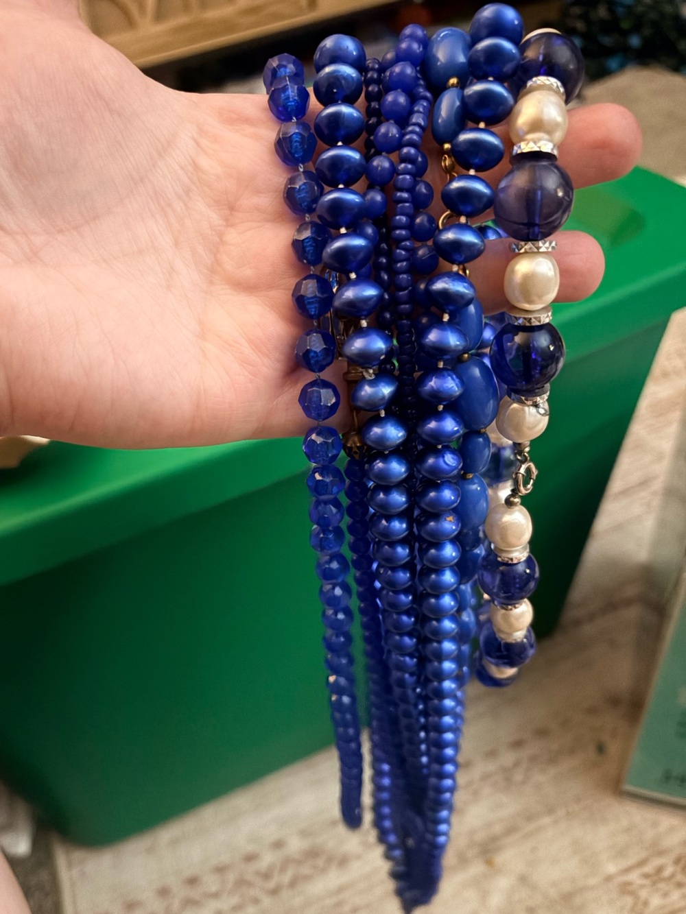 Lot of 7+ costume Elegant Blue Beaded Necklaces Statement so beautiful and fun